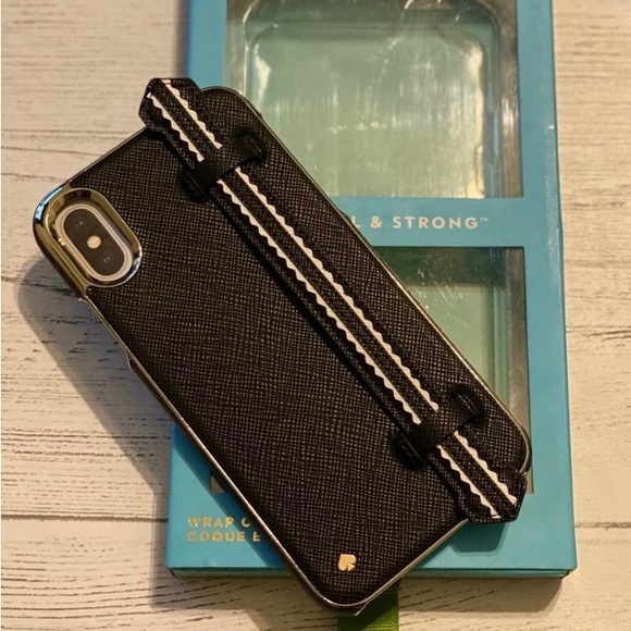 Kate Spade IPhone X & XS Wrap Strap Case Saffiano Finish - Picture 2 of 4
